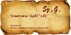 Szmetana Győző névjegykártya