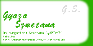 gyozo szmetana business card